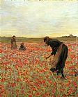 Girls in Poppy Field